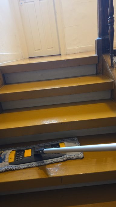 Hausmeister Services in Wangen im Allgäu Treppenhausreinigung von der Firma Blau Service in Wangen im Allgäu